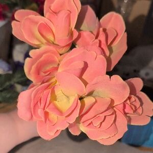 ❤️‍🔥10/$10❤️‍🔥 Pink & Yellow Faux Floral Flower Arrangement Bouquet